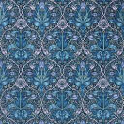 Morris & Co Spring Thicket Velvet Door Curtain Indigo