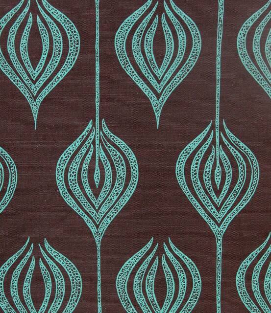 Tulip Allegra Hicks Chocolate Turquoise Groundworks Linen Pillow Cover All Sizes - image 1