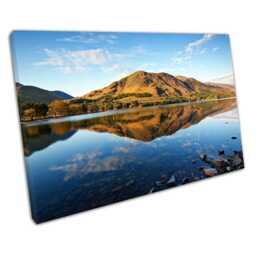 Serene Lake Buttermere Reflection Print English District Wall Art For Home & Office Decor - thumbnail 1