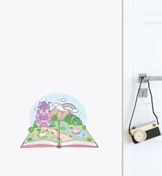 Fairy Tale Book Wall Sticker Decal - Kids Stickers, Animals Childrens Decals, Art, Room, Girl, Boy