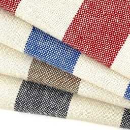 Classic Cabana Stripe 100% Cotton Fabric Flat Roman Shade - Cl1025 - thumbnail 2