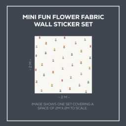 Mini Fabric Flower Wall Stickers Repositionable Nursery Decor - thumbnail 3