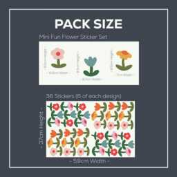 Mini Fabric Flower Wall Stickers Repositionable Nursery Decor - thumbnail 2