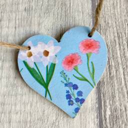 Spring Floral Bunting, Wooden Flower Garland, Botanical Wall Decor For The Home, Gardening Gifts - thumbnail 2