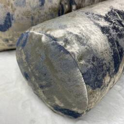 "Navy Gold Cushion Bolster 16"" X 6" - thumbnail 4