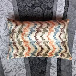 Handwoven Silk Ikat Velvet Pillow Cover Home Decor - 24x16 In - thumbnail 4