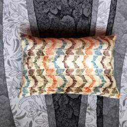 Handwoven Silk Ikat Velvet Pillow Cover Home Decor - 24x16 In - thumbnail 2