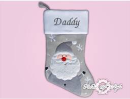 Christmas Personalised Stocking Embroidered Sack Santa
