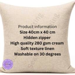 Personalized Book Lover Cushion Custom Name Reading Pillow, Linen Canvas - thumbnail 4