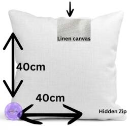 Personalized Book Lover Cushion Custom Name Reading Pillow, Linen Canvas - thumbnail 2