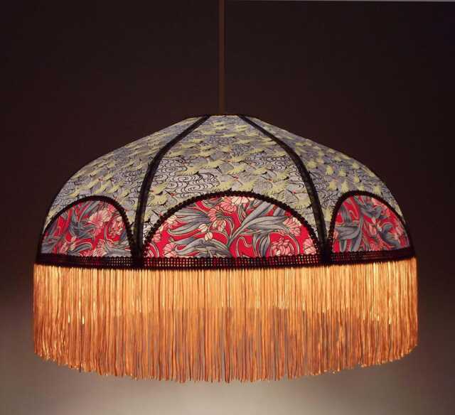 "Japanese Paper Lampshade With Fringe ""Emiliana" - image 1