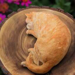 Garden Sleeping Cat Statue Concrete Kitty Figurine Stone Animal Ssculpture Cement Memorial Kitten Decoration Handmade Decor Yard Art - thumbnail 3