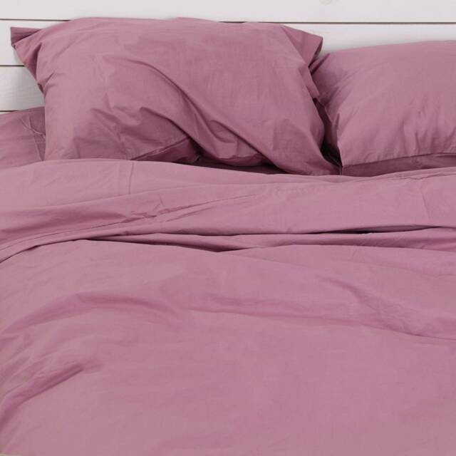 100% Cotton Pillowcase in Purple. Handmade Pillow Case Organic Slip Cover Natural Custom Sham European Us Sizes - image 1