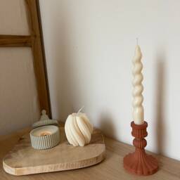 Vintage Eleanor Candle Holder Handmade in Jesmonite - thumbnail 3