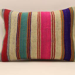 Throw Lumbar Kilim Pillow 14x20 in - 35x50 cm Boho Pillowcover Kilim Cushion Cover Tribal Pillow 4Bef-540 - thumbnail 2