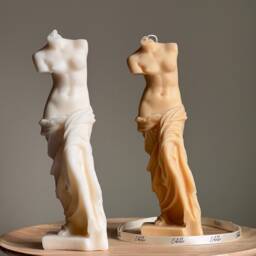 Venus Soy Wax Candle - Torso Female Figure, Handmade Decor