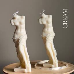 Venus Soy Wax Candle - Torso Female Figure, Handmade Decor - thumbnail 3