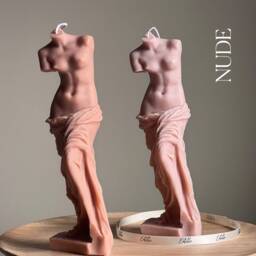Venus Soy Wax Candle - Torso Female Figure, Handmade Decor - thumbnail 2