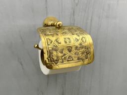 Brass Toilet Paper Holder Unlacquered Roll For Bathroom Wall Mounted Accessories