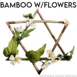 Twig Star Of David Handmade Hanukkah Christmas Rustic Decor Wreath Wood Bamboo Stick Branch Door Wall Mantel Jewish Wedding Israel Ooak Gift - thumbnail 4