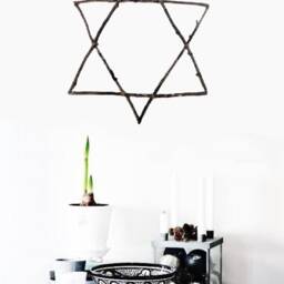Twig Star Of David Handmade Hanukkah Christmas Rustic Decor Wreath Wood Bamboo Stick Branch Door Wall Mantel Jewish Wedding Israel Ooak Gift - thumbnail 3