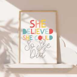 Affirmation Prints Set, Girls Bedroom Decor, Inspirational Wall Art, Affirmation, Motivational, Positive, Inspirational, Art - thumbnail 3