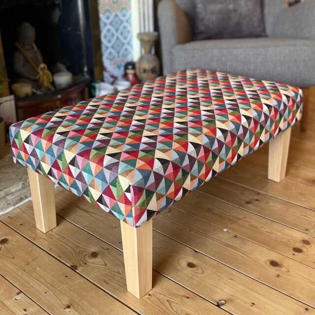 Large Footstool, Upholstered Coffee Table, Foot Stool, Ottoman, Various Colours, Beautifully Handmade in The UK - image 1