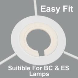 Grey & White Striped Drum Lampshade - Handmade Ribbon Light Shade - thumbnail 4