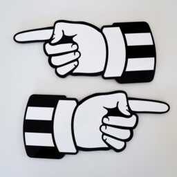 Pointing Finger Acrylic Wall Sign - Mancave Decor - 10x5 - thumbnail 2