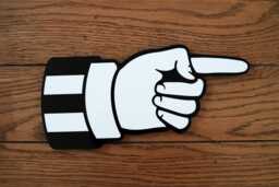 Pointing Finger Acrylic Wall Sign - Mancave Decor - 10x5 - thumbnail 1