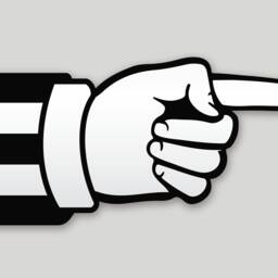 Pointing Finger Acrylic Wall Sign - Mancave Decor - 10x5 - thumbnail 3