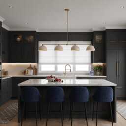 Handmade Brass Mid-Century Modern 4-Light Linear Chandelier For Kitchen Island Dining Room - thumbnail 2