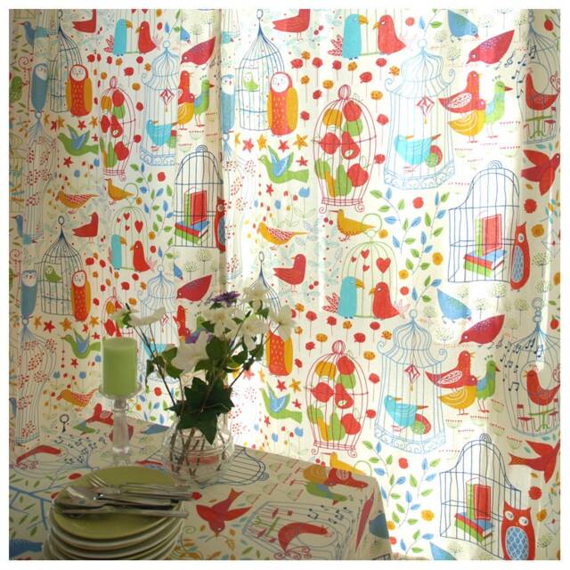 Owl Tree Curtains For Living Room/Children Playroom Bedroom Window Valance/Cafe Curtains/Bathroom Shower Curtain/Custom Split Way, Tie Up - image 1