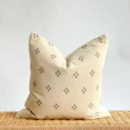 Neutral Boho Pillow Cover Set Textured Beige Decorative Pillows - thumbnail 2