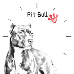 Pit Bull, Free Standing Mdf Floor Clock With An Image Of A Dog - thumbnail 2
