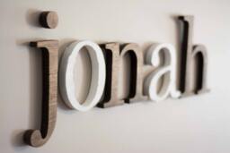 Nursery Letters, Baby Name, Individual Wood Wooden Letters For Nursery, Decor, Over The Crib Name Sign, Painted Wood Letter - thumbnail 1