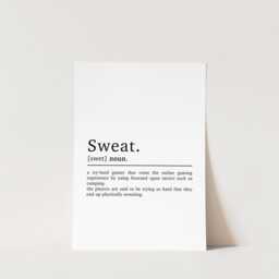 Sweat Definition Gaming Print, Gamer Teen Wall Art, Gifts, Boys Bedroom Decor, Room Poster, Setup - thumbnail 3