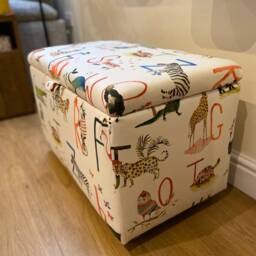 Children's Luxury Storage Box in Animal Alphabet Print - thumbnail 4