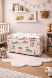 Children's Luxury Storage Box in Animal Alphabet Print - thumbnail 1