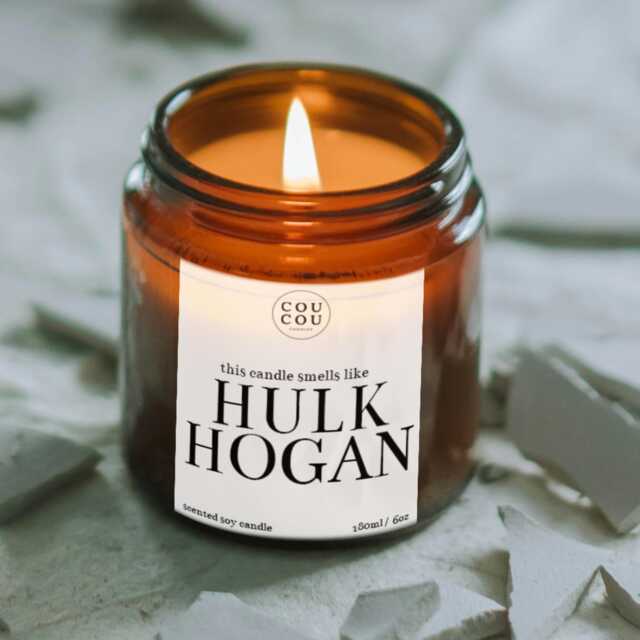 Hulk Hogan Candle, Wrestling Gifts, Hulkmania, Soy Wax Candle - image 1