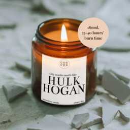 Hulk Hogan Candle, Wrestling Gifts, Hulkmania, Soy Wax Candle - thumbnail 3