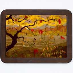 Apple Tree With Red Fruit Paul-Elie Ranson Nature Mountains Landpsace Painting Wooden Framed Art Print - thumbnail 3