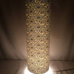 Floor Lamp - 60 cm High X 20 Wide Japanese Hand Printed Chiyogami Paper - thumbnail 2