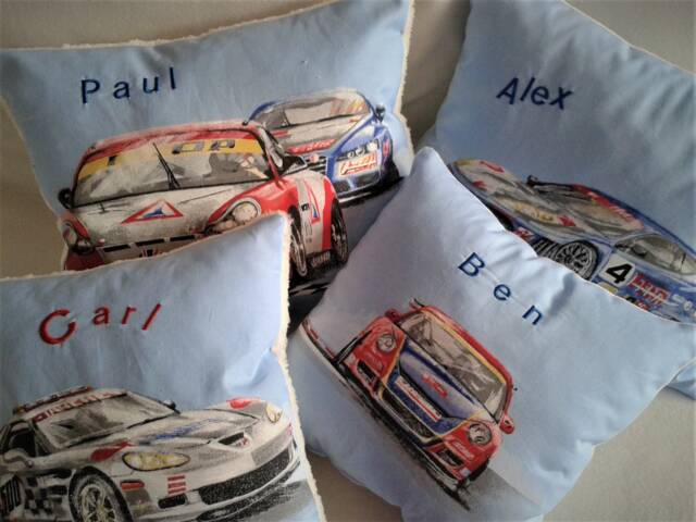 Personalized Pillow 28x28 With Car Design Baby Gift Christmas Gift Children's - image 1