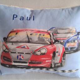 Personalized Pillow 28x28 With Car Design Baby Gift Christmas Gift Children's - thumbnail 4