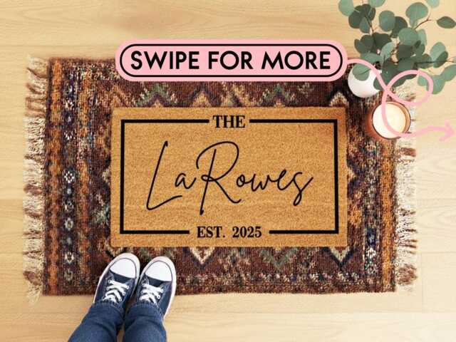 Custom Family Name Doormat - Personalised Welcome Mat For Home Entryway - image 1