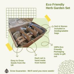 Indoor Herb Garden Grow Your Own Kit - Eco Care Hamper Gift For Her Or Him. Perfect Beginners As A Birthday Gift Christmas - thumbnail 3