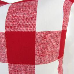 Red Buffalo Plaid Pillows Red Decorative Throw Check Pillow Covers Farm House Farmhouse - thumbnail 2