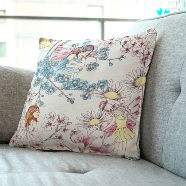 Fairies & Flowers Cushion Cover For Kids. 18 - image 1
