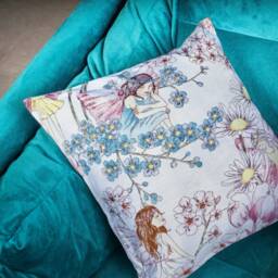 Fairies & Flowers Cushion Cover For Kids. 18 - thumbnail 2
